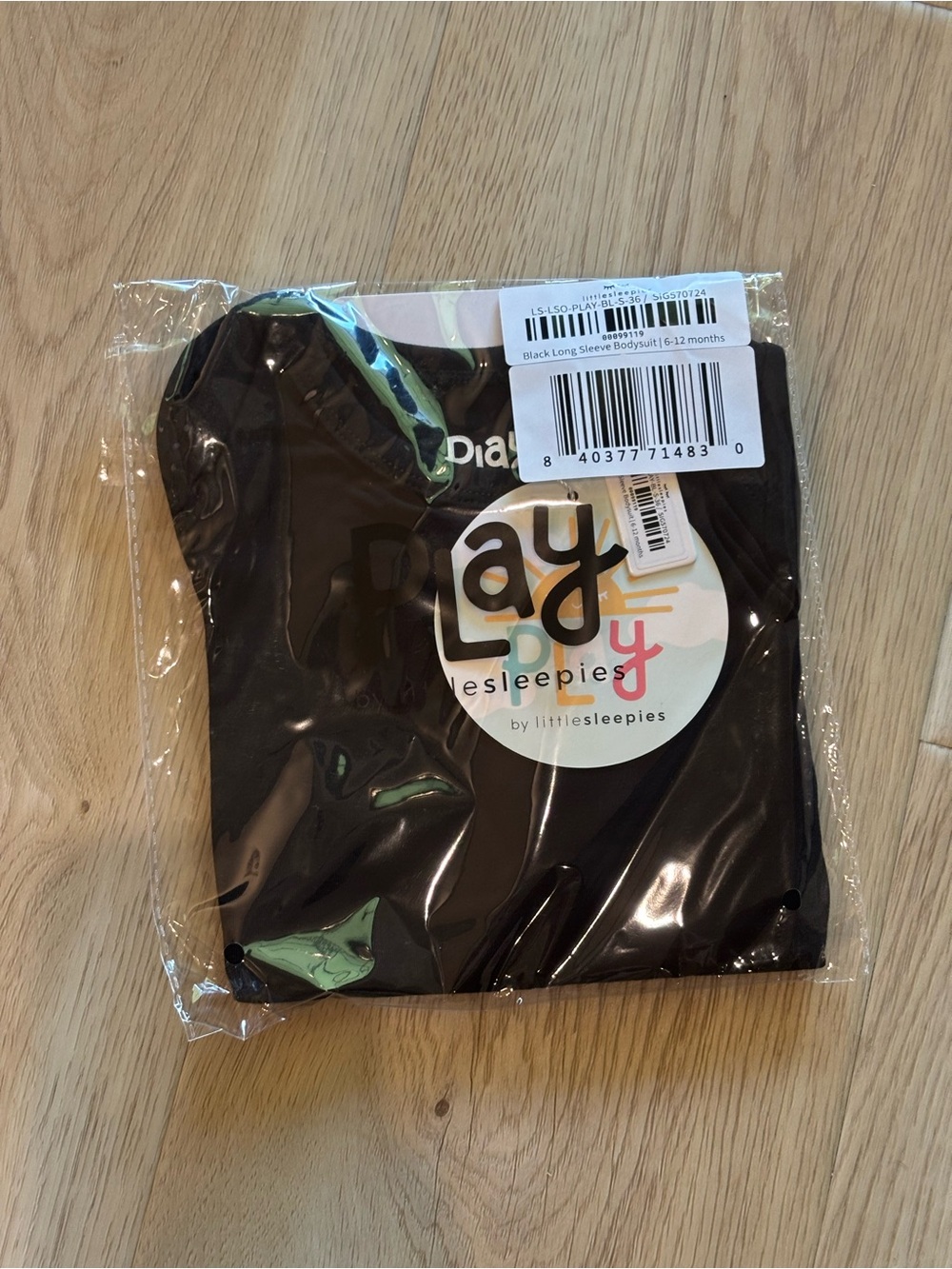 Little Sleepies Black Long Sleeve Bodysuit
